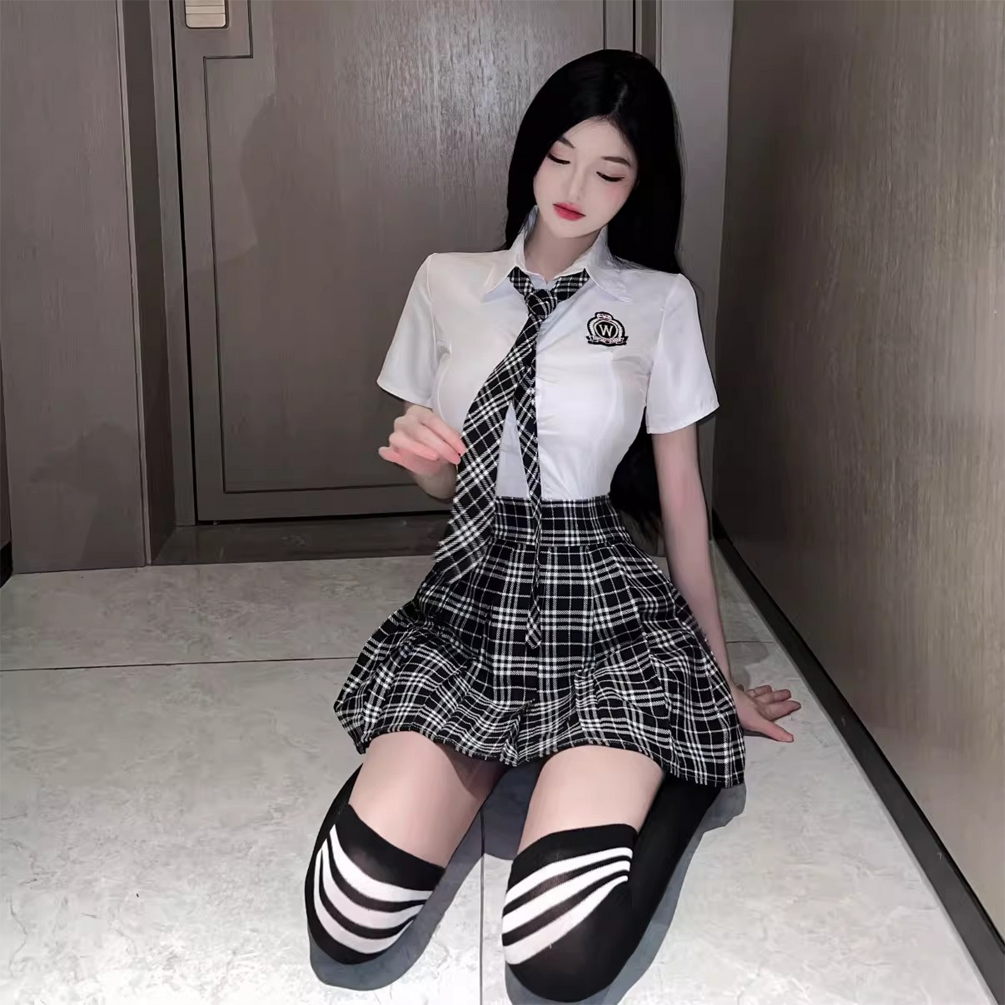 Plus Size "Pure Desire" JK Uniform Set | Curvy Adult Cosplay Skirt Outfit - Fits up to 90kg (C012) party X party