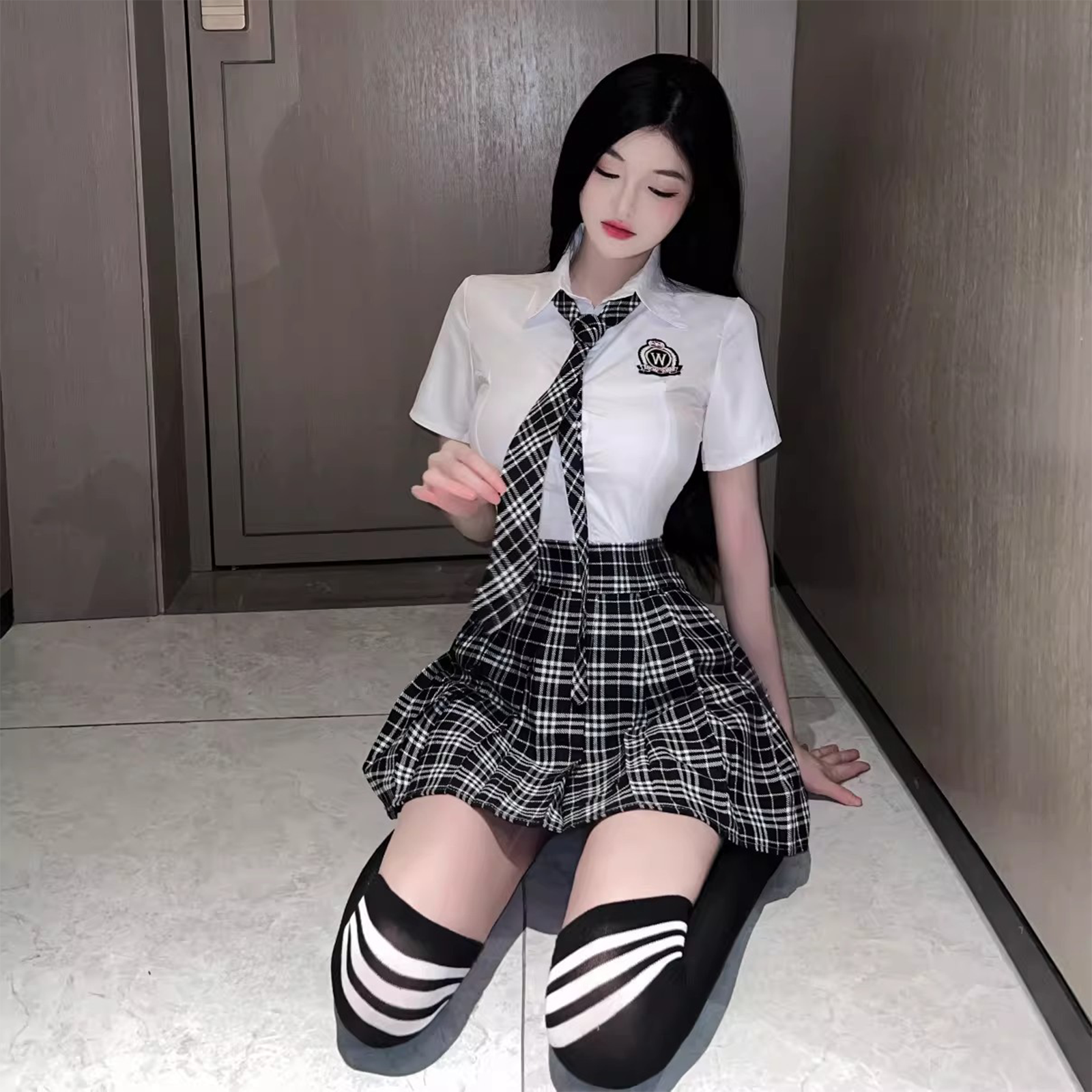 Plus Size "Pure Desire" JK Uniform Set | Curvy Adult Cosplay Skirt Outfit - Fits up to 90kg (C012) party X party