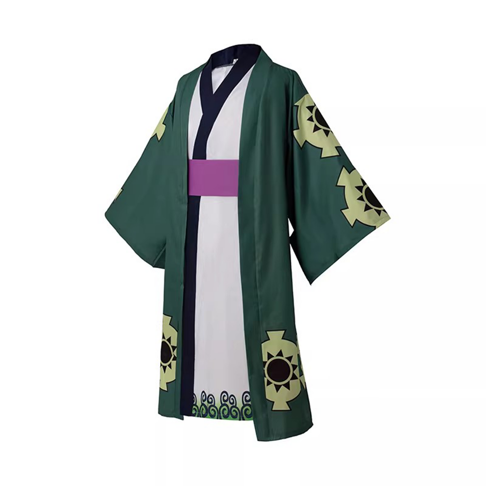 One Piece – Roronoa Zoro Wano Country Swordsman Haori Cloak Cosplay Costume Set 0006 party X party