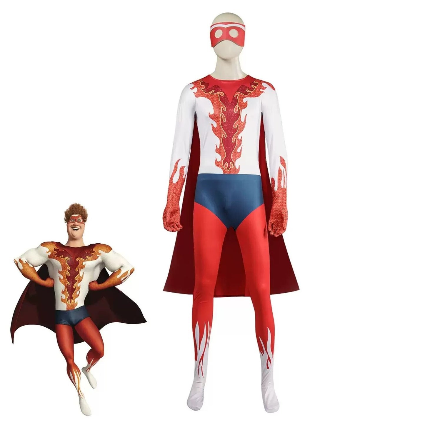 M Superman Gray Cosplay – New City Superman Villain Bodysuit with Cape – Stage Performance Costume | DC006 party X party