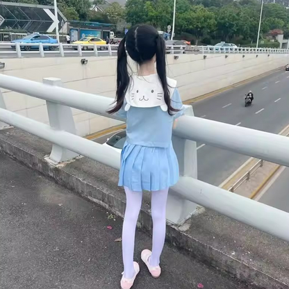 Japanese Kindergarten JK Uniform | Original Cute Seal Sailor Suit Set | Women’s Summer Academy Style Student "Diary" Costume C066 party X party