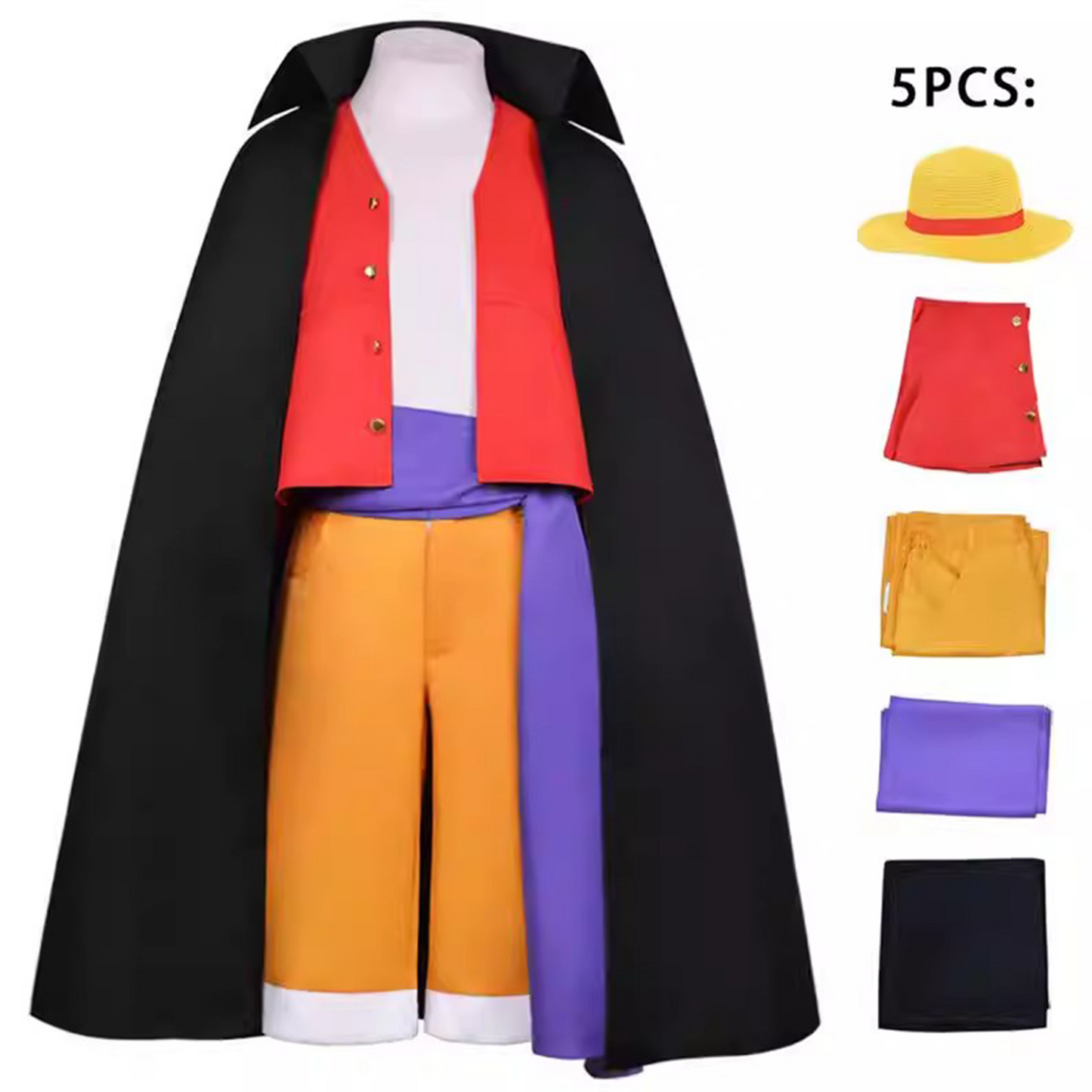 One Piece – Monkey D. Luffy Onigashima Straw Hat Cosplay Anime Main Character Costume 0003 party X party