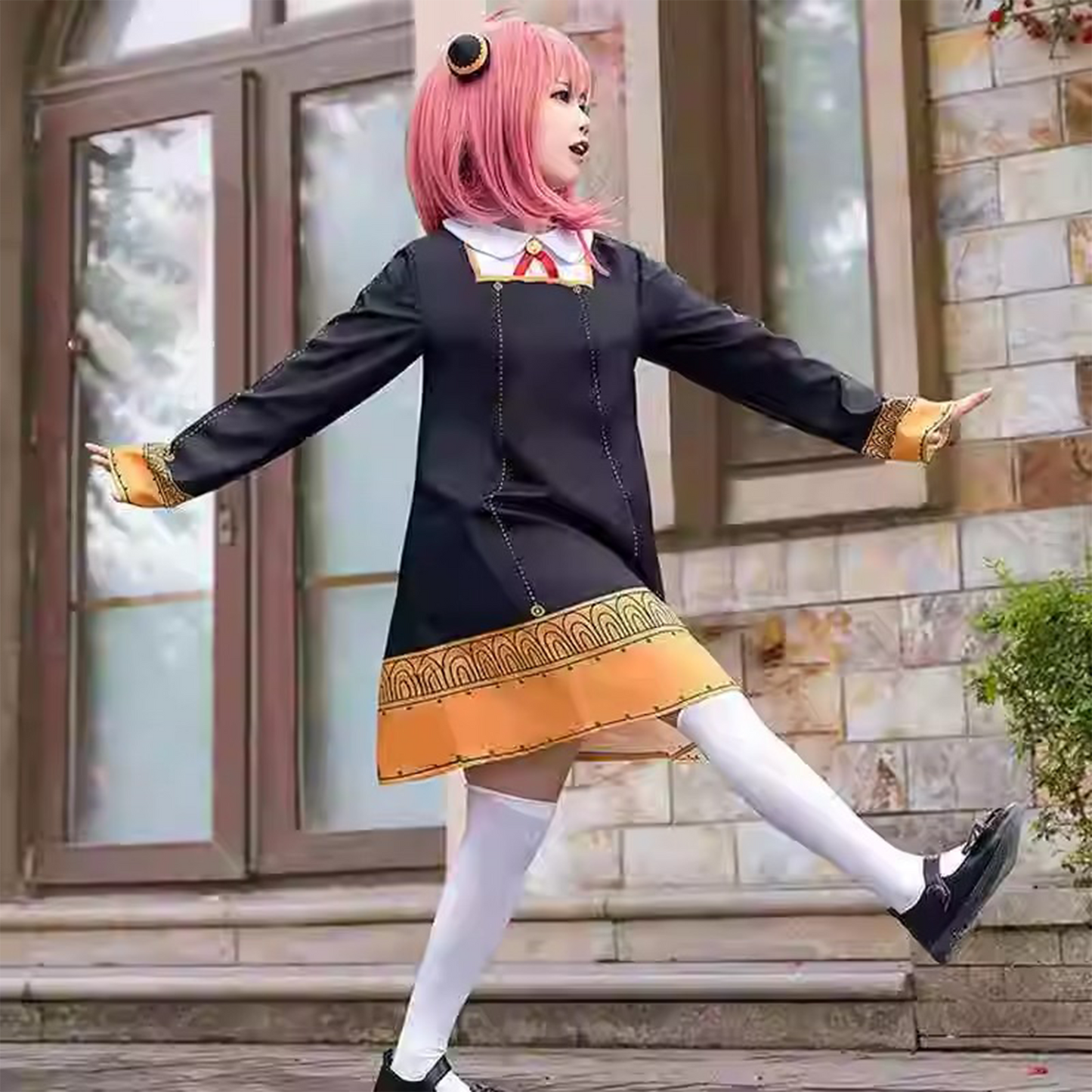 Spy x Family Anya Pink Cosplay Wig – Soft Anime Wig with Hair Net SF010 party X party