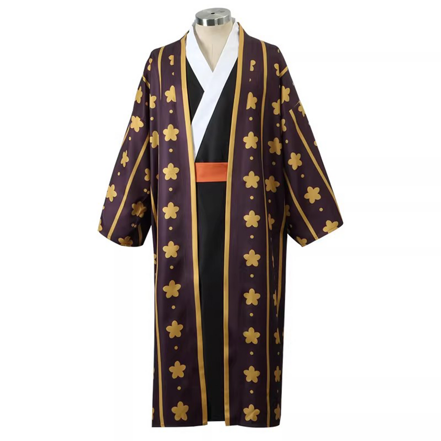 One Piece – Trafalgar D. Water Law Japanese Yukata Kimono Set Cosplay Costume with Outer Coat O015 party X party