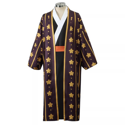 One Piece – Trafalgar D. Water Law Japanese Yukata Kimono Set Cosplay Costume with Outer Coat O015 party X party