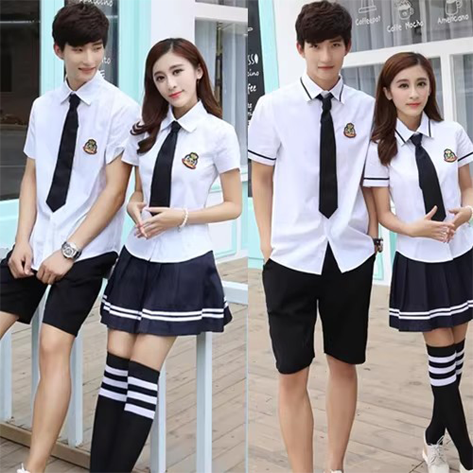 British Academy Style Student Uniform | Premium Korean JK Versatile Shirt Set for Middle & High School Graduation C006 party X party