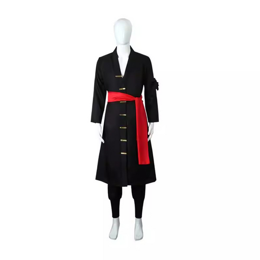 One Piece – Roronoa Zoro Black Wano Country Two Years Later Role-Play Cosplay Costume (Men’s Anime Outfit) 0005 party X party