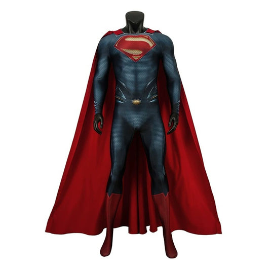 Superman Man of Steel Clark Kent Dark Blue Cosplay Bodysuit Costume – Stage & Halloween Performance | DC017 party X party