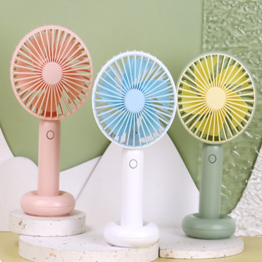 Mini Handheld Fan – Fresh Student USB Fan with LED Light, Portable Outdoor Fan with 3-Speed Settings | HF004 party X party