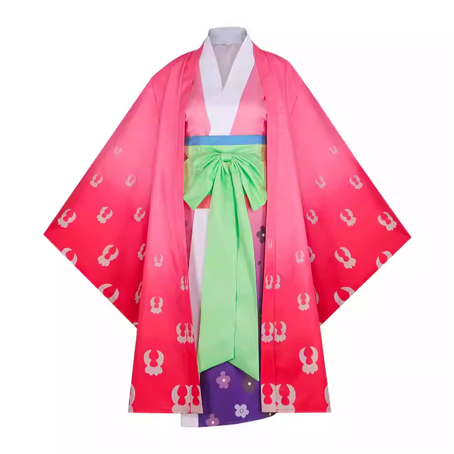 One Piece Wano Country Arc – Kozuki Hiyori (Komurasaki Oiran) Kimono Cosplay Costume Anime Role-Play Outfit 0021 party X party