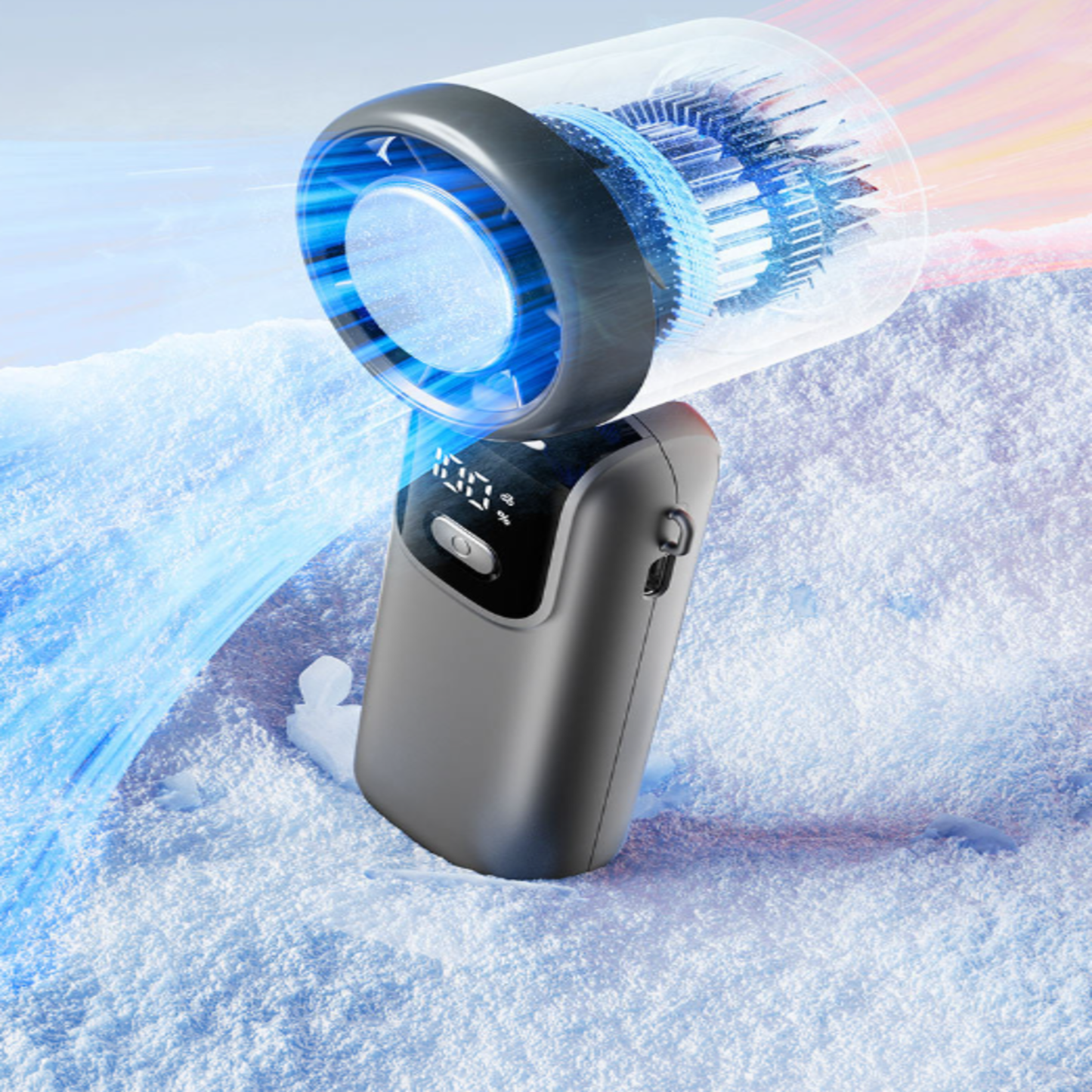 Mini Handheld USB Fan – Quiet High-Airflow Fan with Digital Display & Long Battery Life | HF0012 party X party