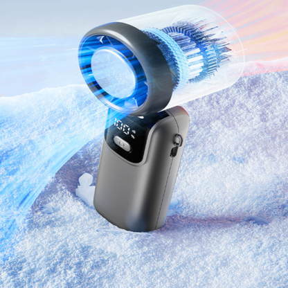 Mini Handheld USB Fan – Quiet High-Airflow Fan with Digital Display & Long Battery Life | HF0012 party X party