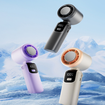 Mini Handheld USB Fan – Quiet High-Airflow Fan with Digital Display & Long Battery Life | HF0012 party X party