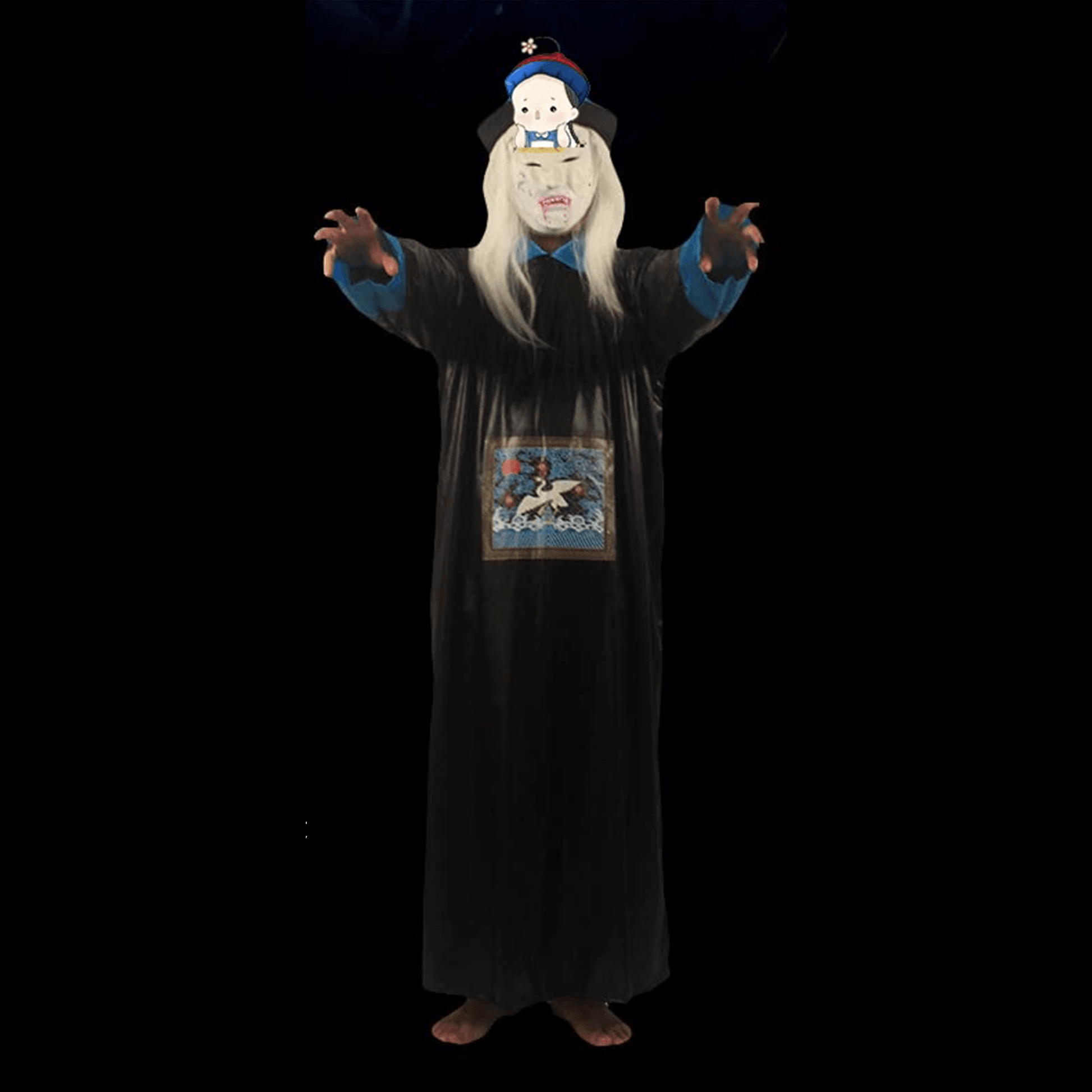 Adult Chinese Zombie Costume – Jiangshi Outfit for Halloween & Cosplay - party X party