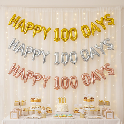 16″ HAPPY 100 DAYS Balloon Set - Celebrate Milestones B021