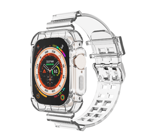 Applicable to iWatch10 glacier one-piece strap tpu transparent watch strap case one-piece apple strap – SW-10