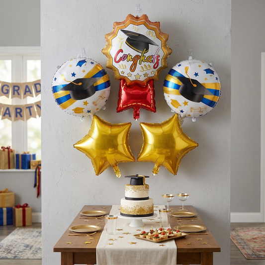 Graduation Medal Shaped Balloon Set Simple Decoration for Graduation Celebration – S114 party X party