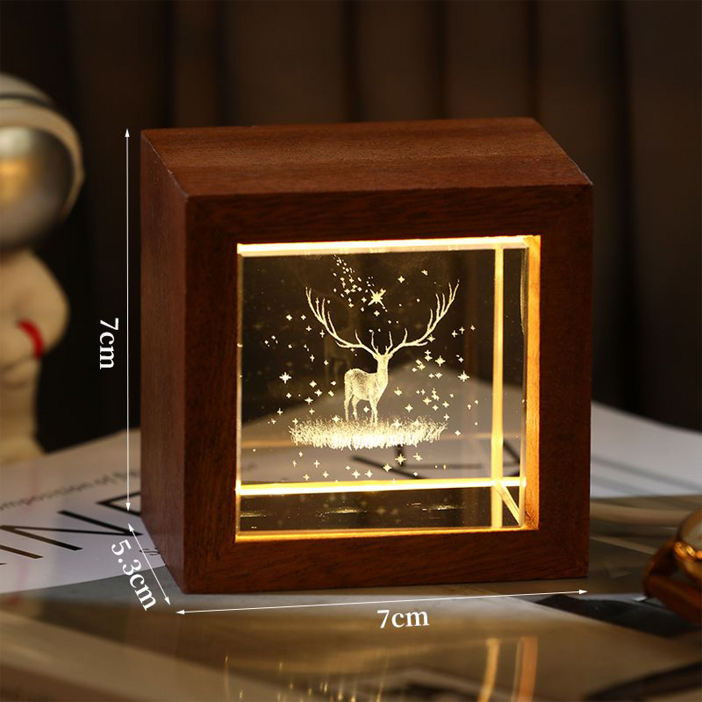 Official Inspired The Little Prince Crystal Night Light | Dreamy Bedroom Decoration & Tabletop Ornament | Meaningful Birthday Gift for Girls & Women