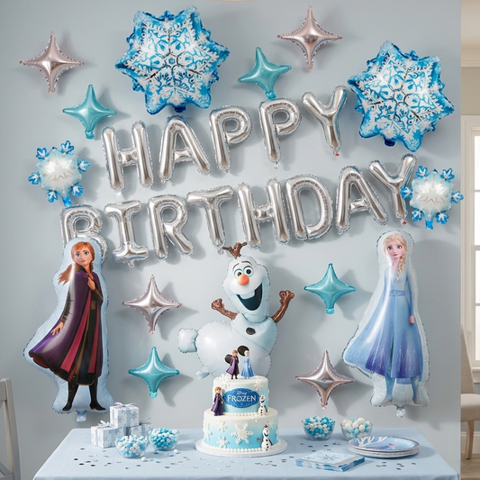 Birthday Balloon Party Decoration Frozen Birthday Balloon Set - Happy Birthday Letter Balloon Series S121 party X party