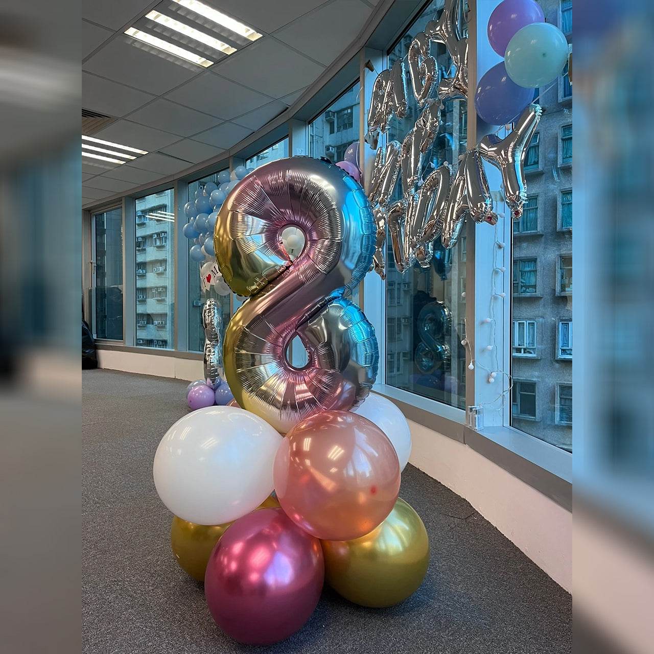 Numbers, cartoon balloon shape column (100CM)-MD001 - party X party
