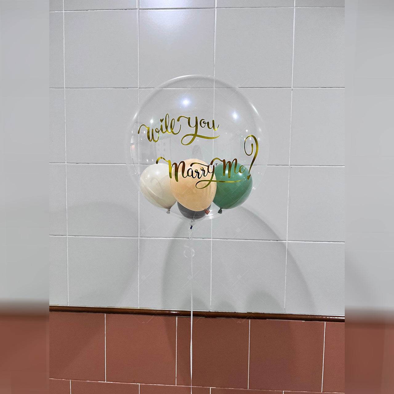 19″ Japanese Crystal Balloon + Small Balloon Bundle –B134-2