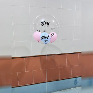 19-inch Japanese crystal balloon + small balloon with custom printing--B134-2