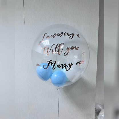 24″ Japanese Crystal Balloon (Custom Printed) + Small Balloon Bundle – B134-3 - party X party