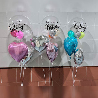 17″ Japanese Crystal & Foil Balloon Bundle – Custom-Printed – B134-12 (OS218617) - party X party
