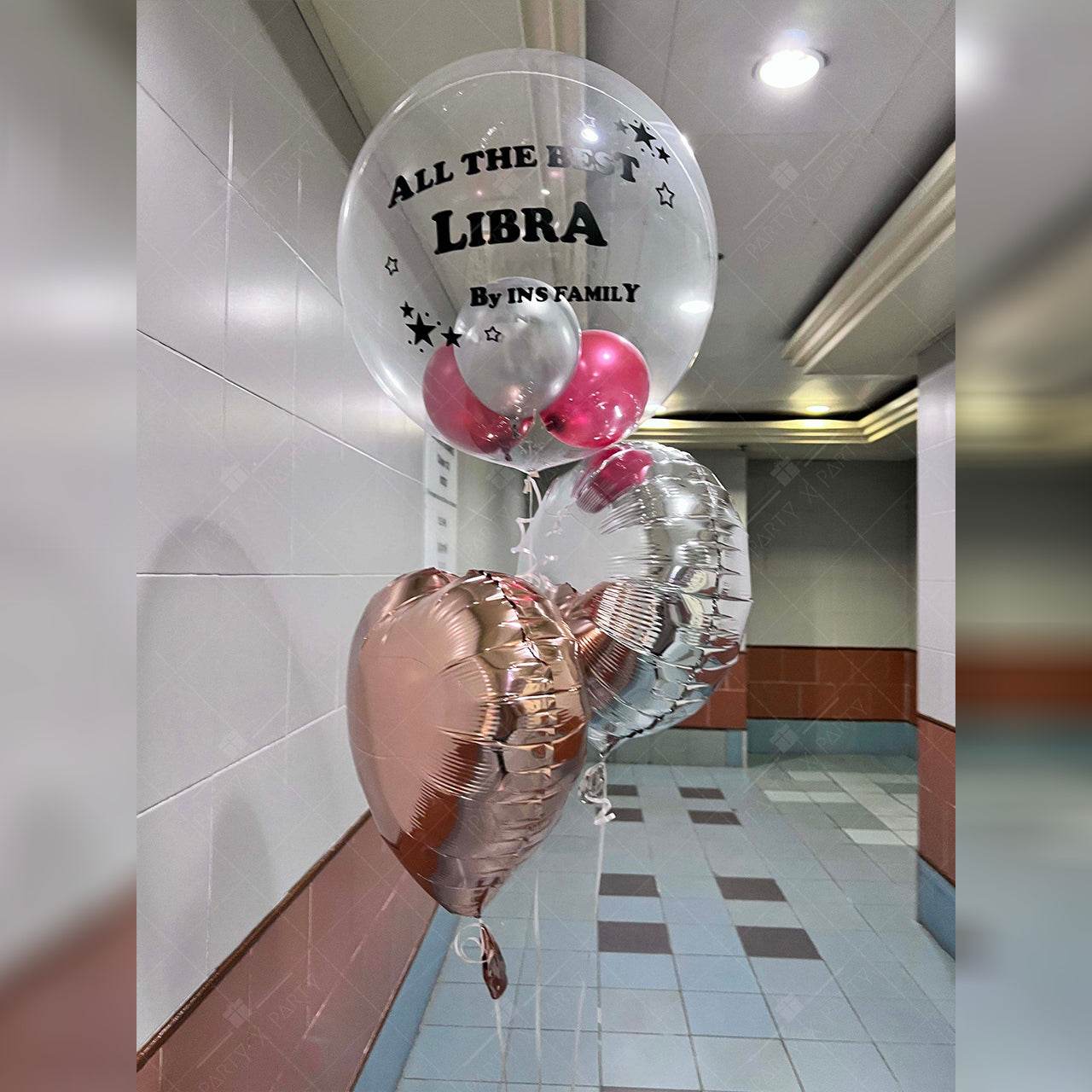17″ Japanese Crystal & Foil Balloon Bundle – Custom-Printed – B134-12 (OS218617) - party X party