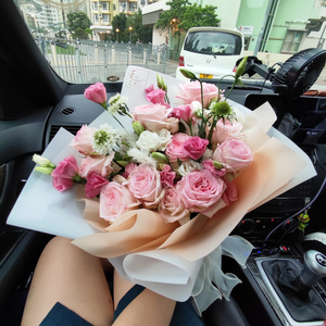 香氛玫瑰花束~粉紅玫瑰花束~情人節 表白 求婚 紀念日 F-275