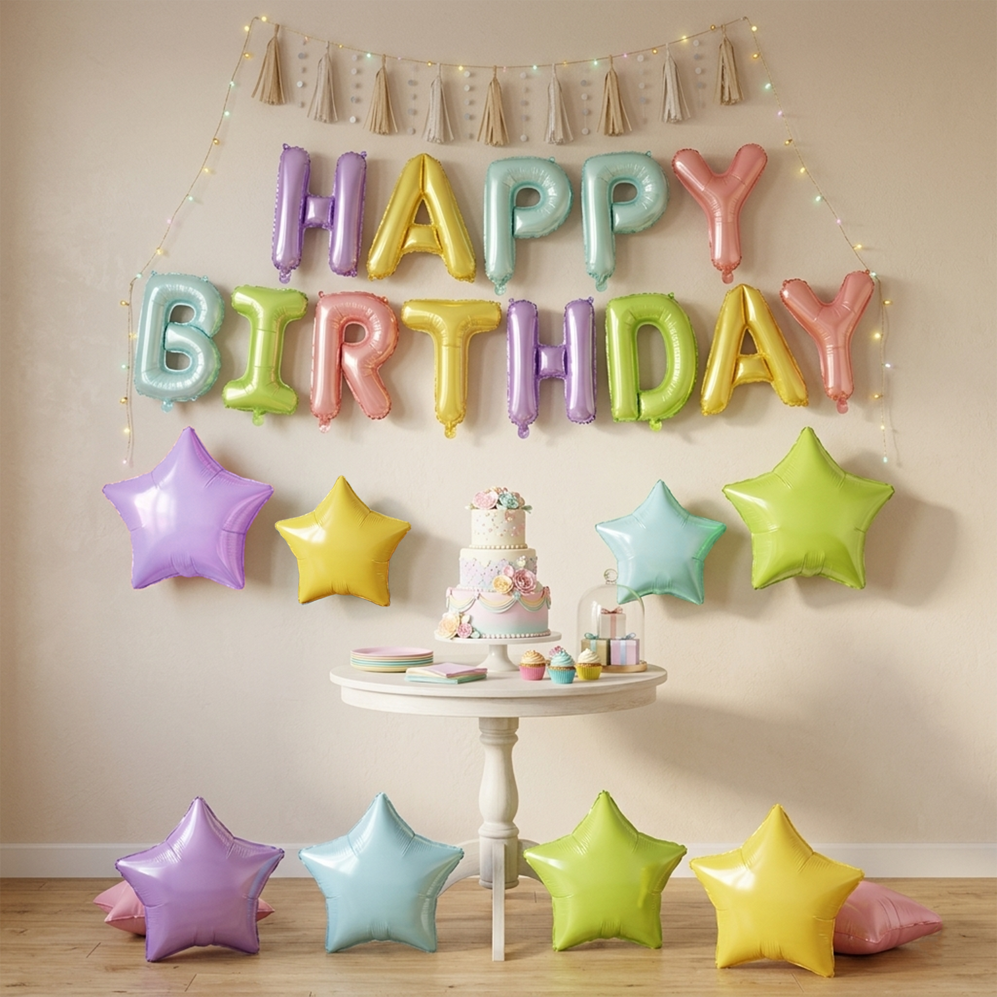 Macaron Star Balloon Set | Colorful Birthday Party Celebration Decorations – S146 party X party