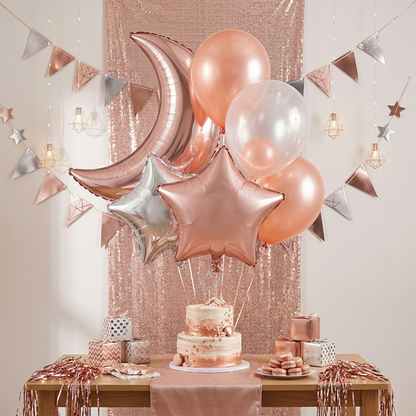 Rose Gold Moon Star Balloon Set - S149 party X party