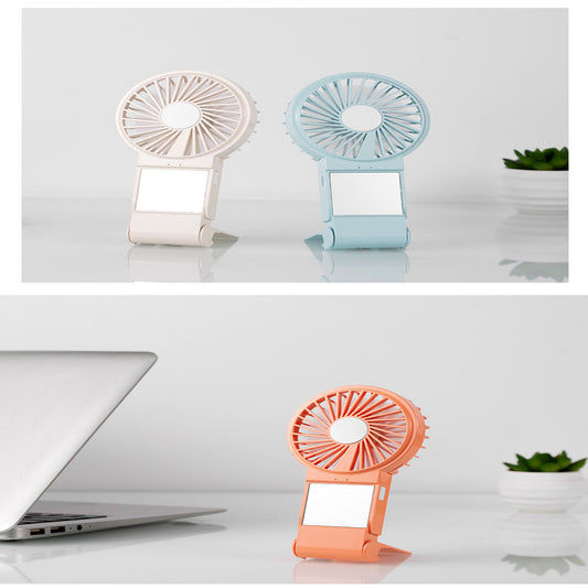 Mini Handheld Fan – Simple Mini Handheld Fan with Makeup Mirror & Phone Stand | HF01 party X party