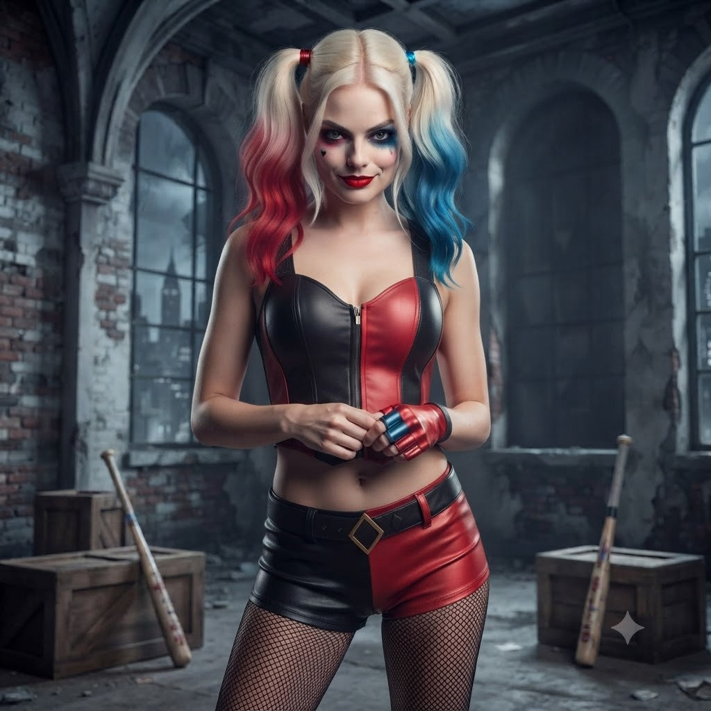 Suicide Squad Harley Quinn Cosplay Wig – Long Blonde & Pink Double Ponytail Costume Wig | DC212 party X party