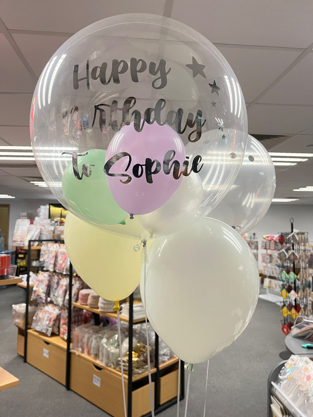 🎈日本水晶氣球+橡膠氣球束套裝 訂制印字(三個尺寸)（OS226051）