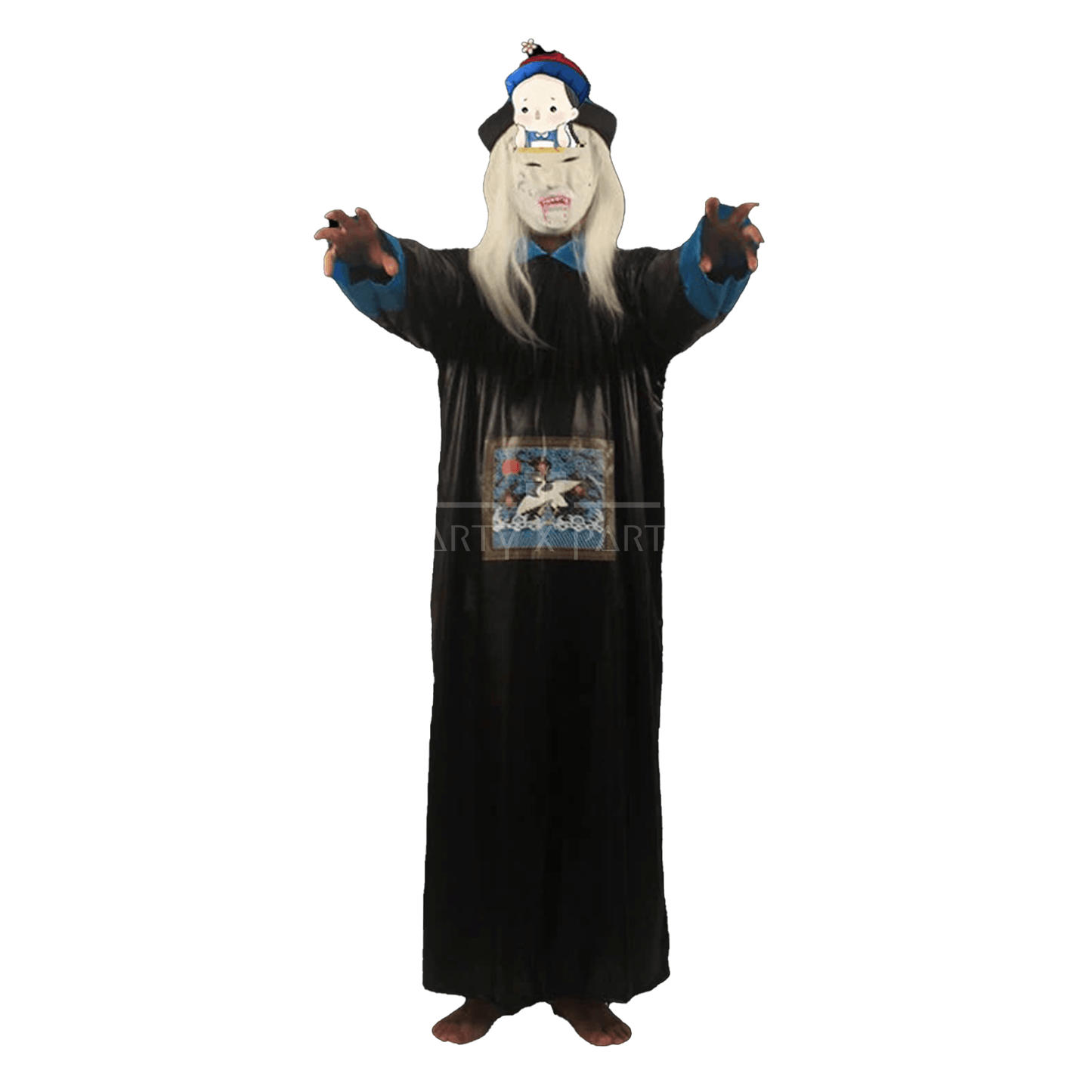 Adult Chinese Zombie Costume – Jiangshi Outfit for Halloween & Cosplay - party X party