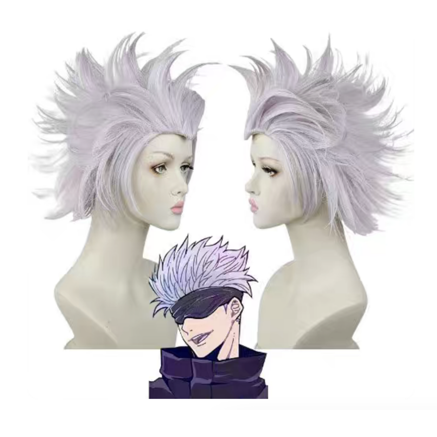 Jujutsu Kaisen Cosplay Costumes - Satoru Gojo styled wig (spiked / pre-styled wig) J017 party X party