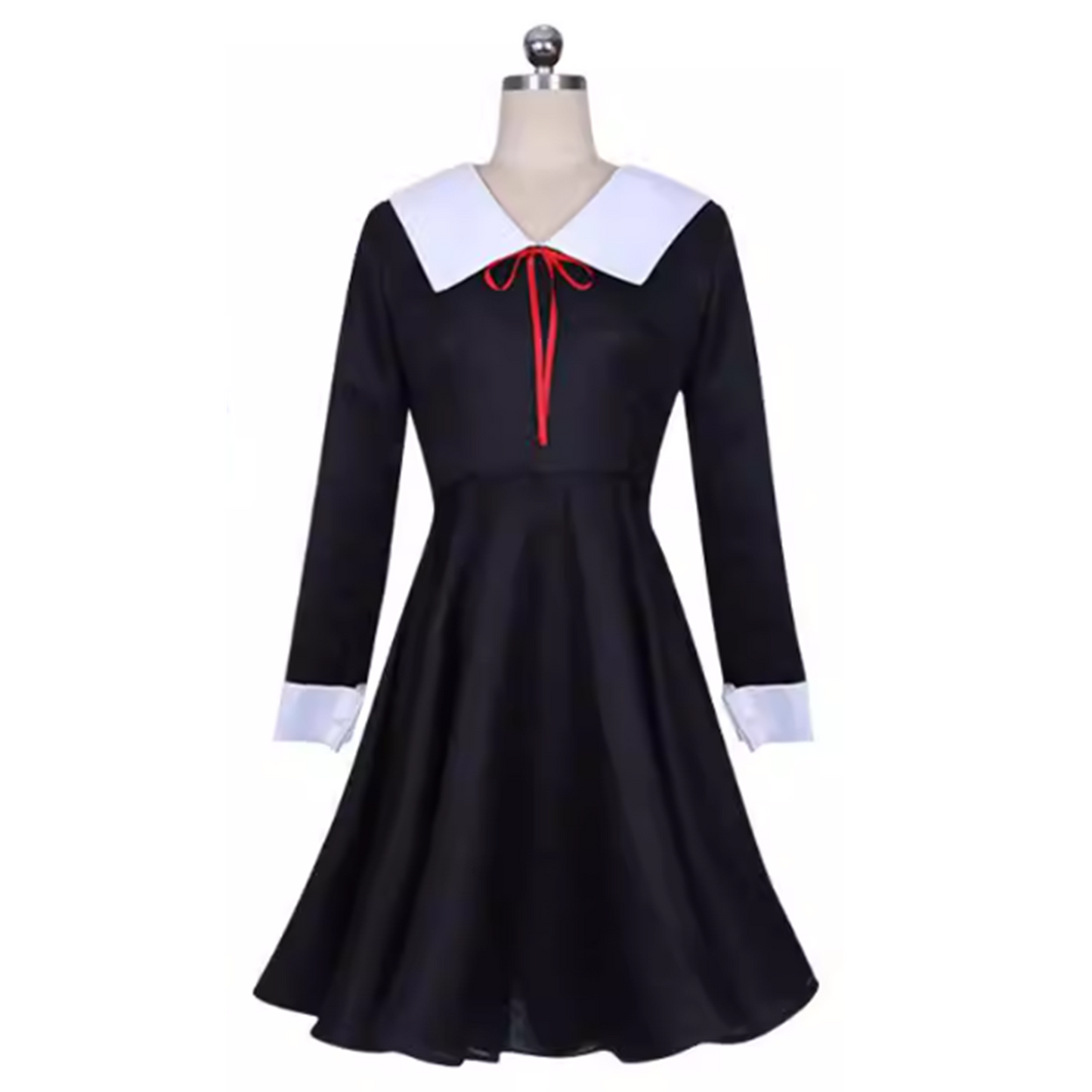 Kaguya-sama Cosplay Costume | Fujiwara Chika & Shinomiya Kaguya School Uniform | Japanese Academy Sailor Suit & Red Ribbon C039 party X party