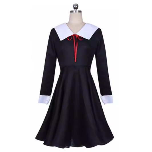 Kaguya-sama Cosplay Costume | Fujiwara Chika & Shinomiya Kaguya School Uniform | Japanese Academy Sailor Suit & Red Ribbon C039 party X party