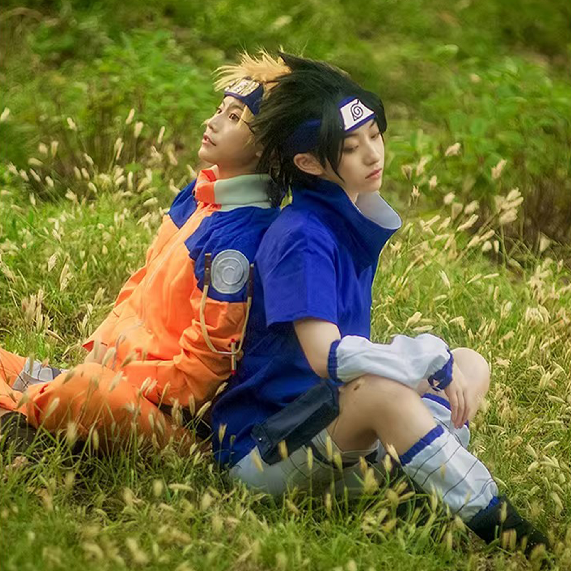 Naruto Sasuke Uchiha Youth Ninja Cosplay Costume – Classic Genin Version N002 party X party