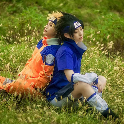 Naruto Sasuke Uchiha Youth Ninja Cosplay Costume – Classic Genin Version N002 party X party
