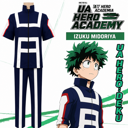 Izuku Midoriya & Katsuki Bakugo Gym Uniform Cosplay Costume – My Hero Academia UA High School Sports Anime Outfit | UA003