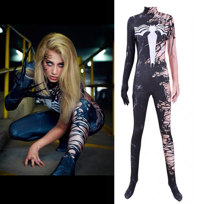 Spider-Man Adult & Kids Matching Bodysuit Cosplay Costume – Women’s Marvel Halloween Outfit | MTJ306 party X party
