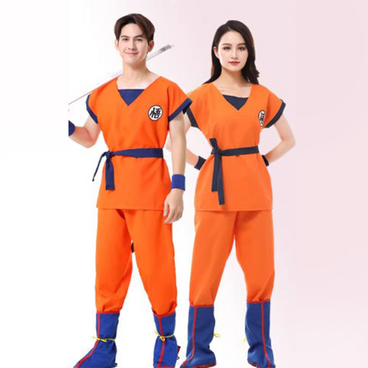 Dragon Ball Goku “Go” Symbol Cosplay Costume Anime Battle Training Outfit Full Set DB010