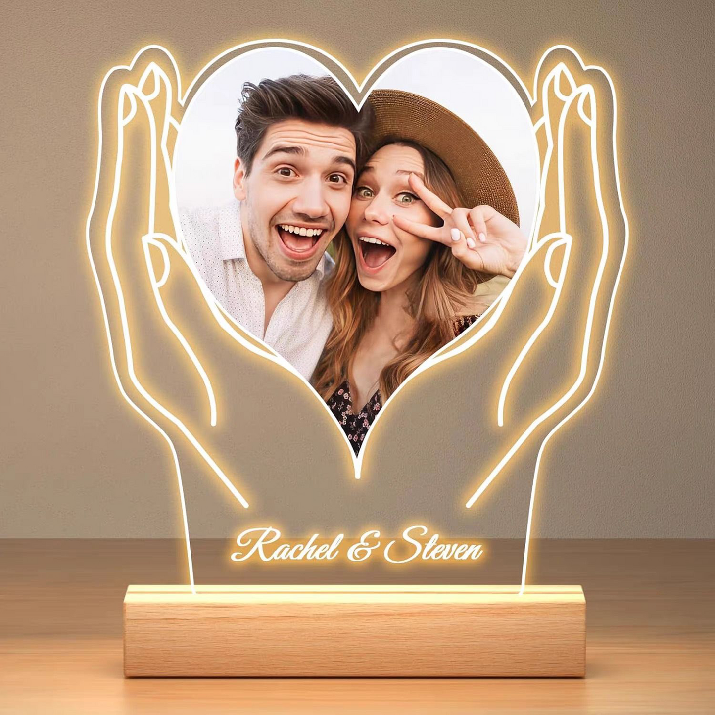 DIY Photo Romantic Desktop Night Light Ornament/Display, Valentine's Day/Wedding Gift party X party