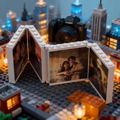 Custom Building Block Photo Puzzle | DIY Interactive Picture Frame & Album | Unique Anniversary or Father's Day Gift | Personalized Wedding Keepsake