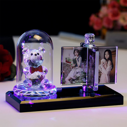 Personalized Crystal Photo Music Box with Windmill Light – Creative Birthday Gift for Girls, Boys, Girlfriend or Best Friend