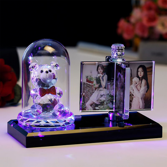 Personalized Crystal Photo Music Box with Windmill Light – Creative Birthday Gift for Girls, Boys, Girlfriend or Best Friend