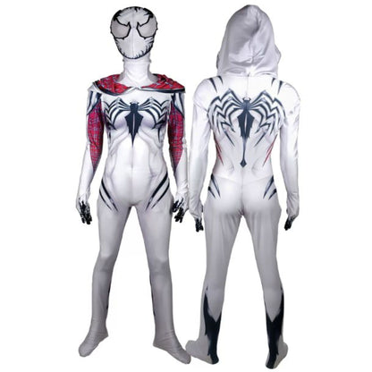 White Widow Spider-Man Kids Cosplay Bodysuit – Jami Tyndall Inspired Superhero Costume | MTJ309 party X party