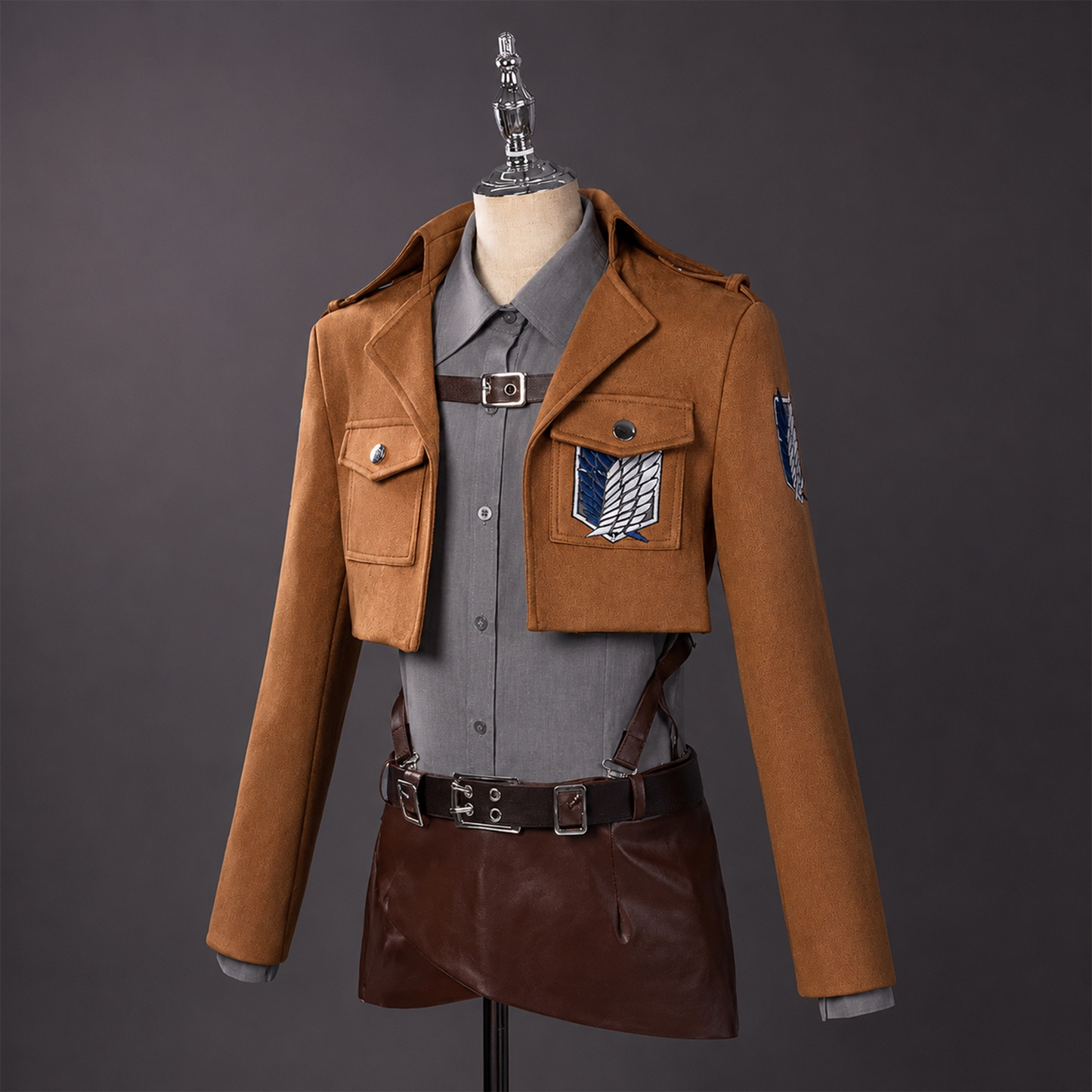 Levi Ackerman Eren Yeager Survey Corps Full Cosplay Costume Set Anime Military Uniform Outfit – AOT003 party X party
